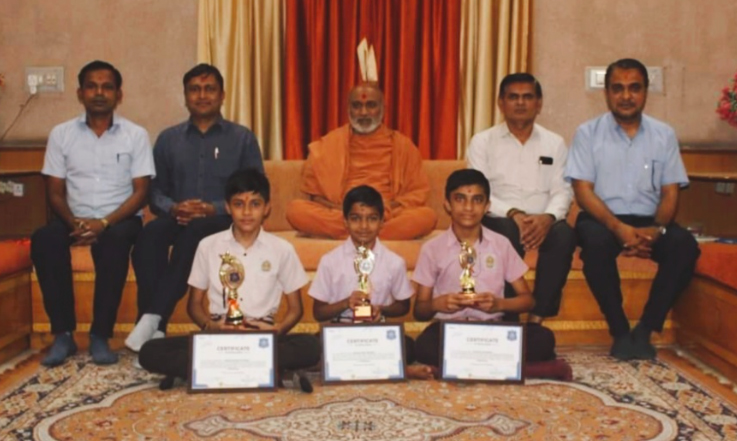 Shining achievement in painting of three students of Vedroad Swaminarayan Gurukul
