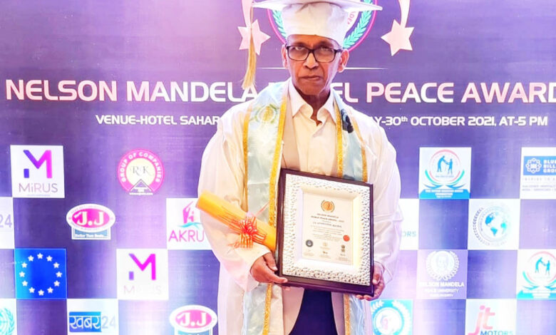 Homeopathy expert Dr. Amarsinh Nikam honored with 'Nelson Mandela Noble Peace Award 2021'