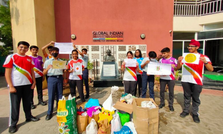 Sharing and Caring; a week of charity at The Global Indian International School Ahmedabad