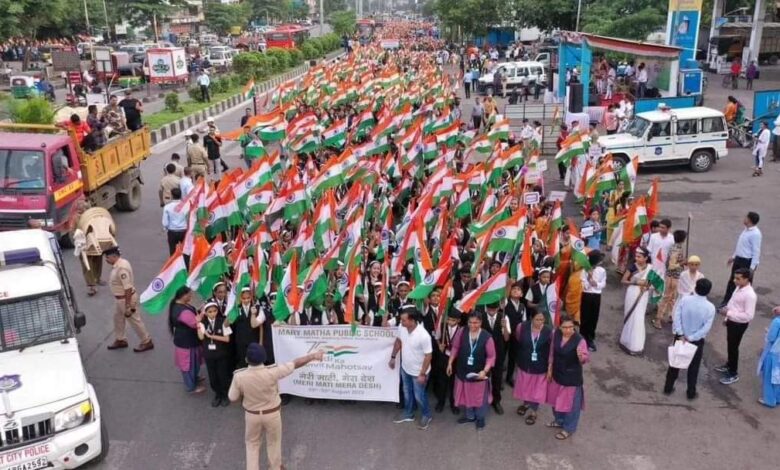 MLA of Udhna constituency Manubhai Patel takes out rally pledges to plant 1.11 lakh saplings on Independence Day